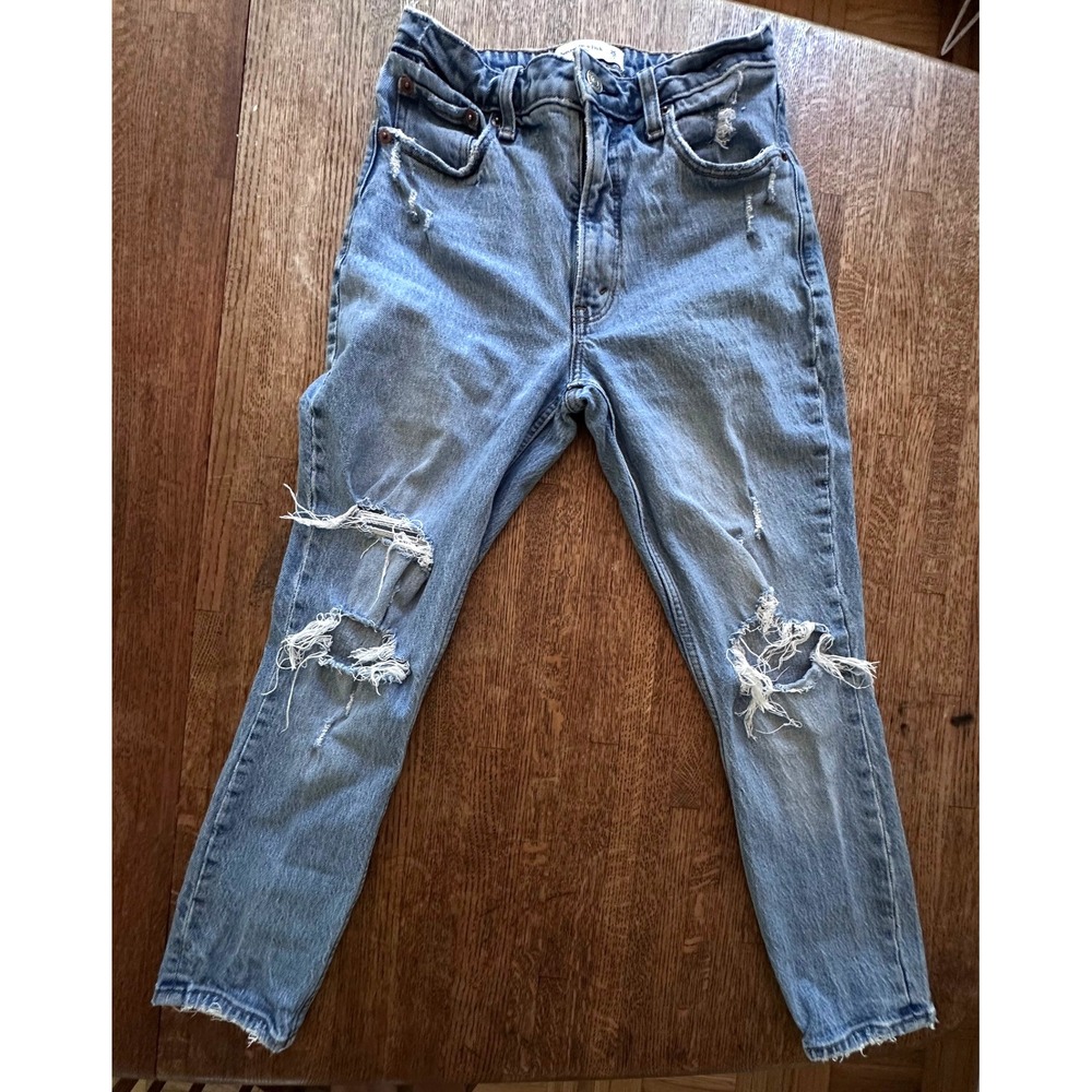 Abercrombie & Fitch High Rise Curve Love Cropped Jeans- Size:‎ 25 / 0 Short